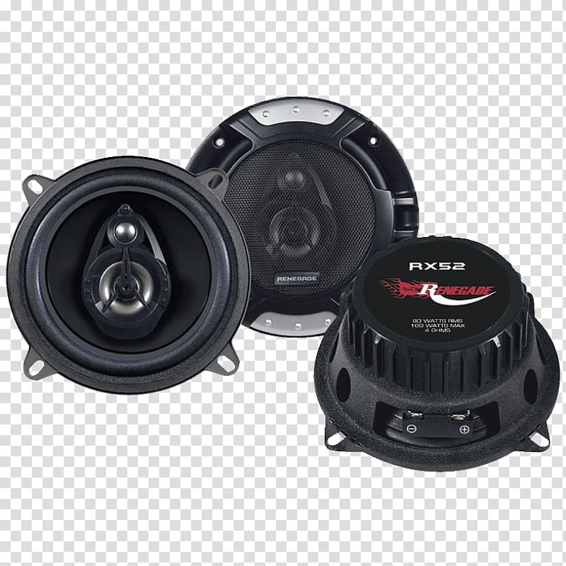 Coaxial loudspeaker Renegade 2 Way Coaxial 2 way speaker assemby set 100 W Renegade RXA100C Vehicle audio, car sound transparent background PNG clipart