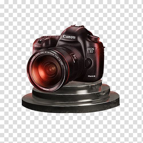 Canon EOS 5D Mark III Canon EOS 6D Digital SLR Camera lens, SLR camera transparent background PNG clipart
