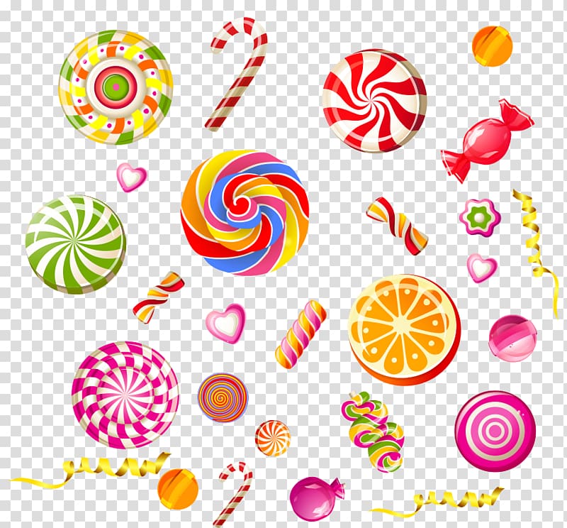 assorted candies , Lollipop Candy corn Cotton candy, candy transparent background PNG clipart