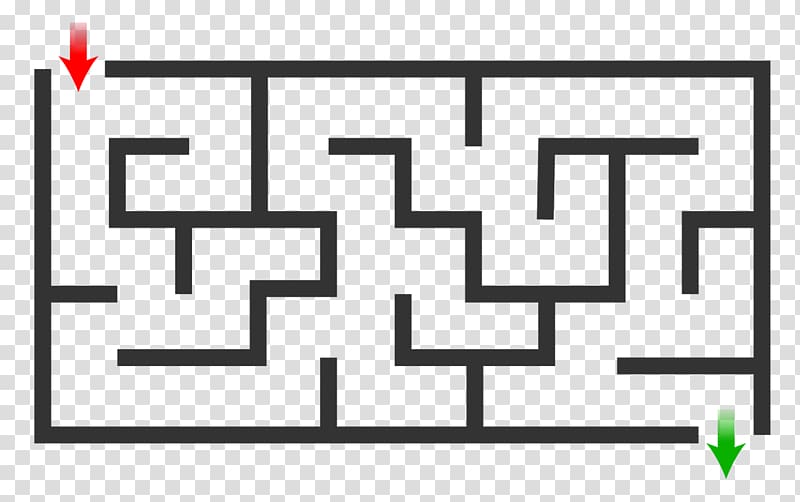 Maze solving algorithm Labyrinth Maze generation algorithm Depth-first search, one way arrow transparent background PNG clipart