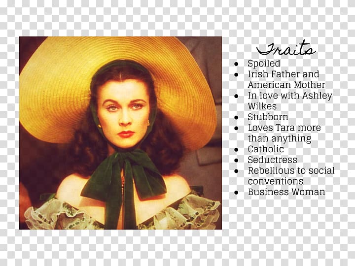 Scarlett O\'Hara Gone with the Wind Straw hat Southern belle, Rhett Butler transparent background PNG clipart