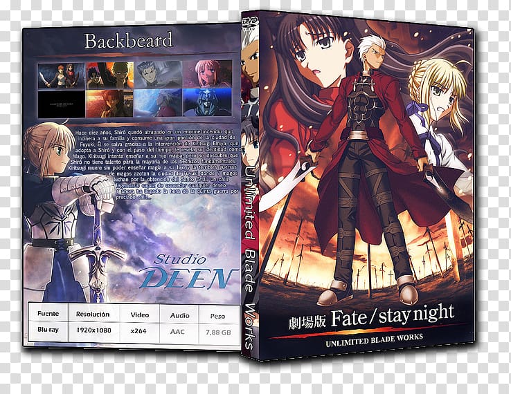 Fate/stay night Fate/Zero DVD Anime Aniplex of America, dvd transparent background PNG clipart