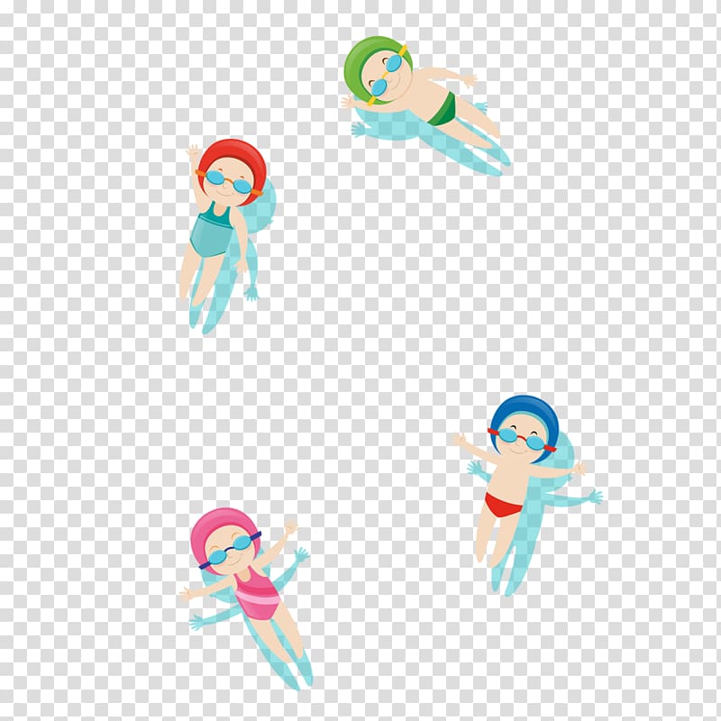 Swimming Cartoon , Cartoon swimming material transparent background PNG clipart