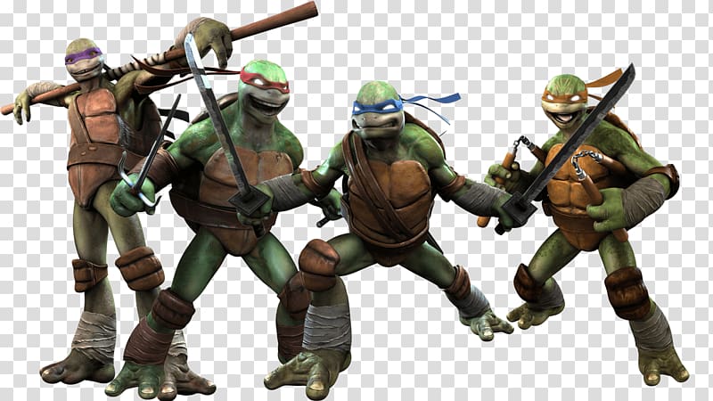 TMNT characters illustration, Tmnt Fighting Group transparent background PNG clipart