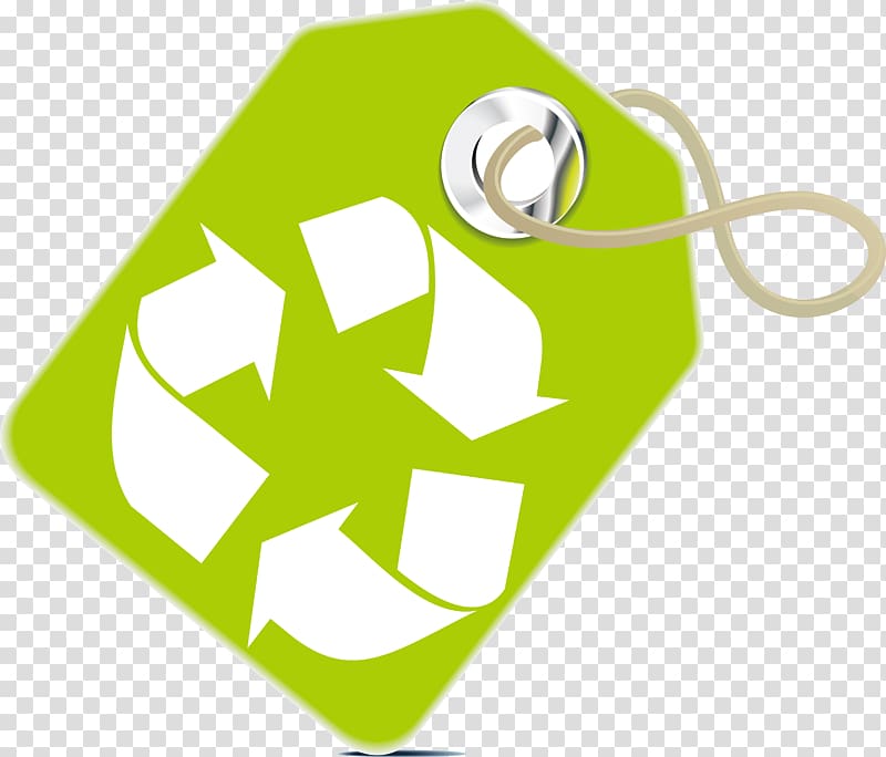 Recycling symbol Waste container Icon, Green triangular loop tag transparent background PNG clipart