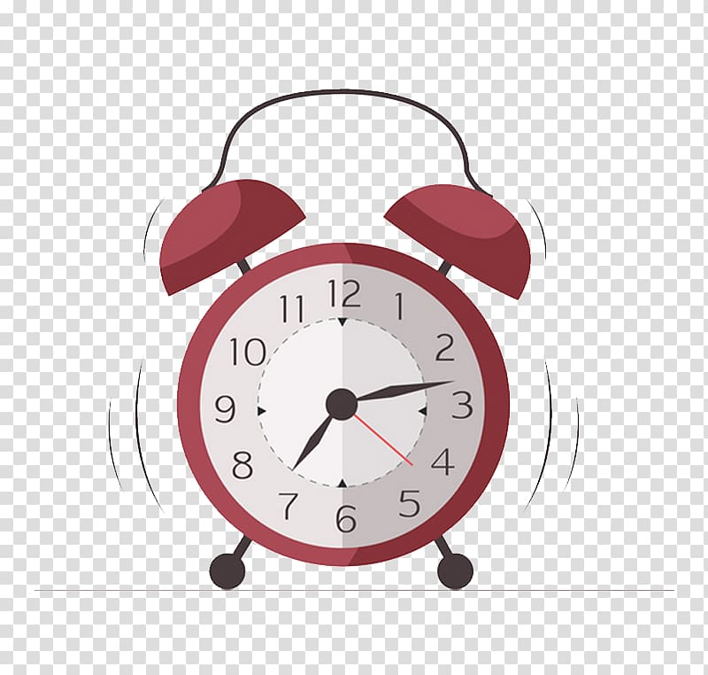 Alarm clock , Red alarm clock transparent background PNG clipart