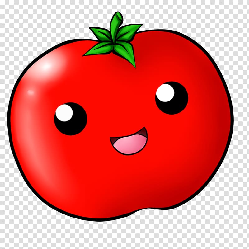 Tomato juice Kavaii Banana ketchup Drawing, tomato face transparent background PNG clipart