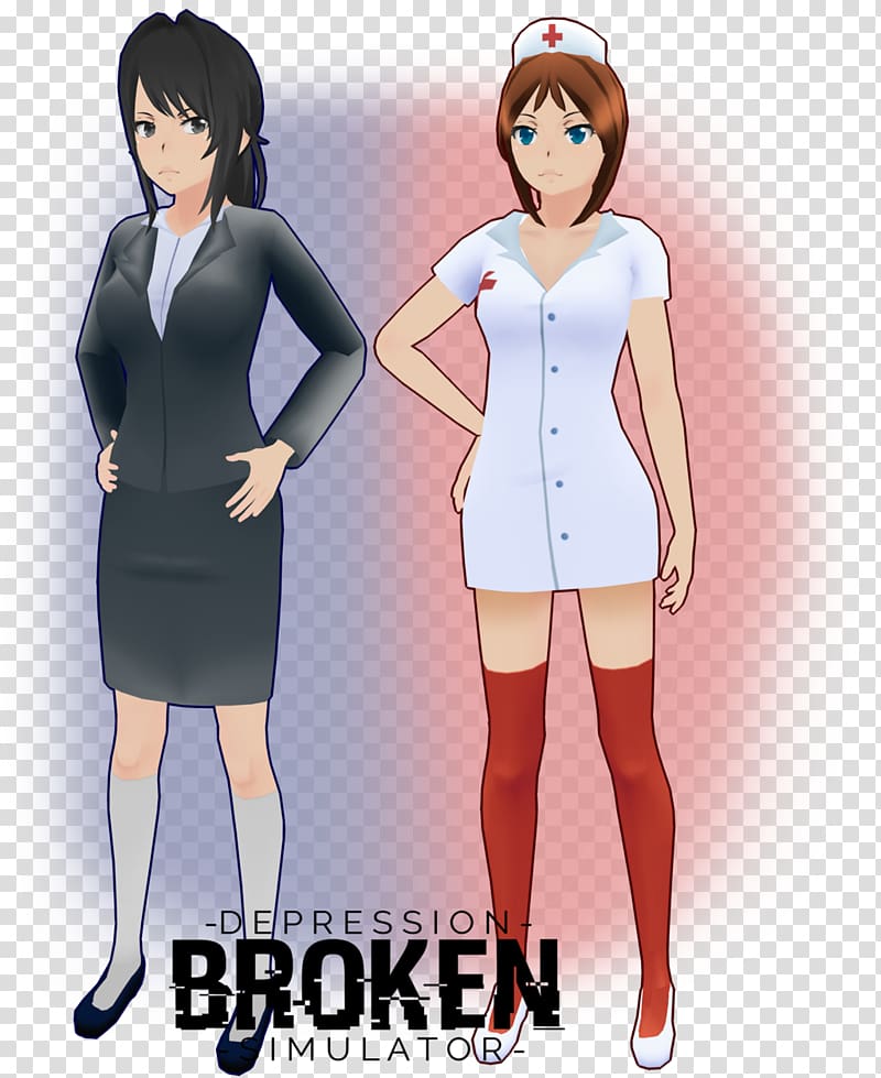 Yandere Simulator Depression Mangaka School uniform Art, anime nurse transparent background PNG clipart