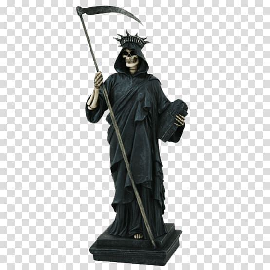 Statue Death Figurine Classical sculpture, Skeleton transparent background PNG clipart