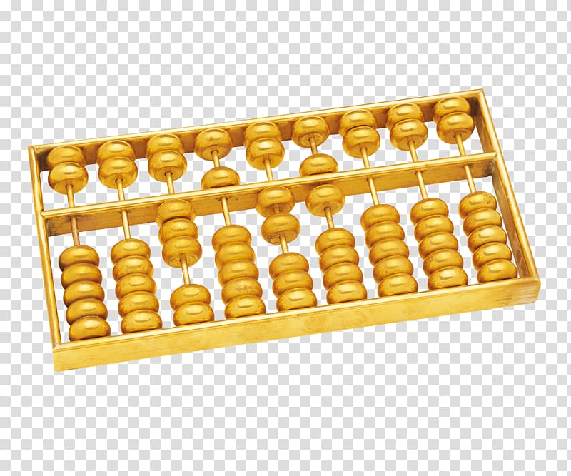 Abacus Addition Calculation Euclidean Subtraction, Golden abacus transparent background PNG clipart