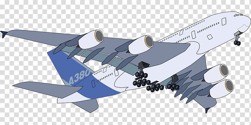 Airbus A380 Airplane Aircraft Flight, Space Fighter transparent background PNG clipart