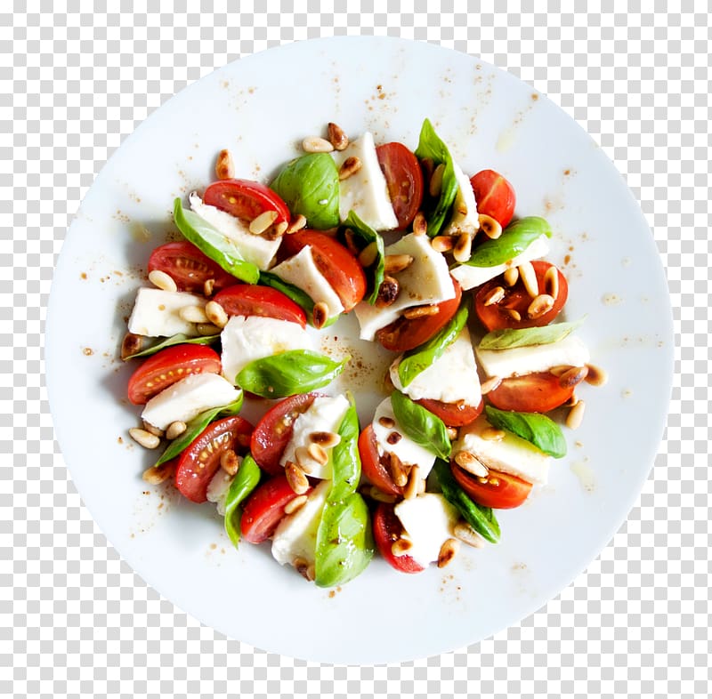 vegetable dish, Greek salad Israeli salad Caprese salad, Tomato Salad transparent background PNG clipart