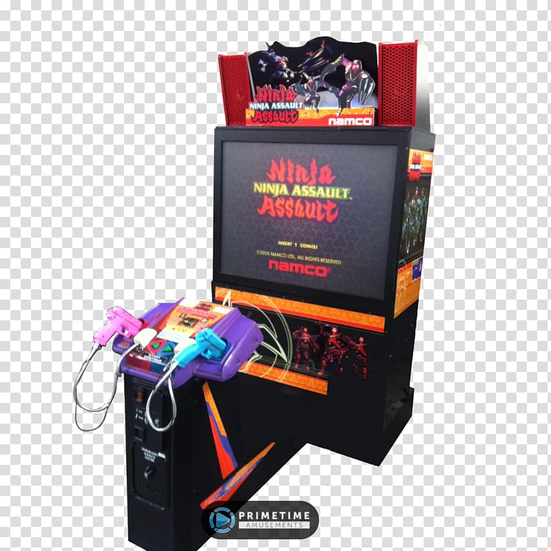 Ninja Assault Arcade game Namco Light gun shooter, Builder's Trade Show Flyer transparent background PNG clipart