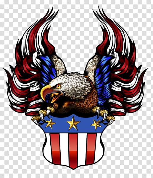 eagle and American flag , Car Decal Bumper sticker Trailer, car transparent background PNG clipart