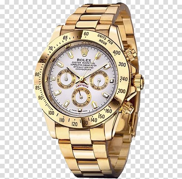Quartz clock Watch Rolex Daytona, clock transparent background PNG clipart