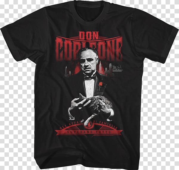 T-shirt Vito Corleone Hoodie The Godfather Film, T-shirt transparent background PNG clipart