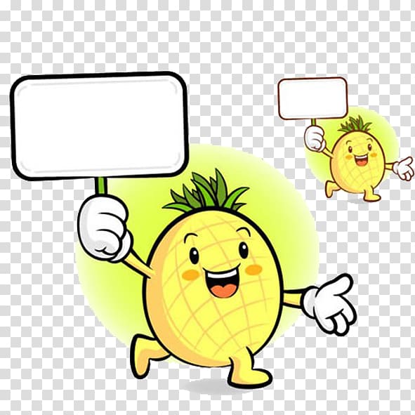 Fruit Cartoon Drawing Illustration, Pineapple dialog transparent background PNG clipart