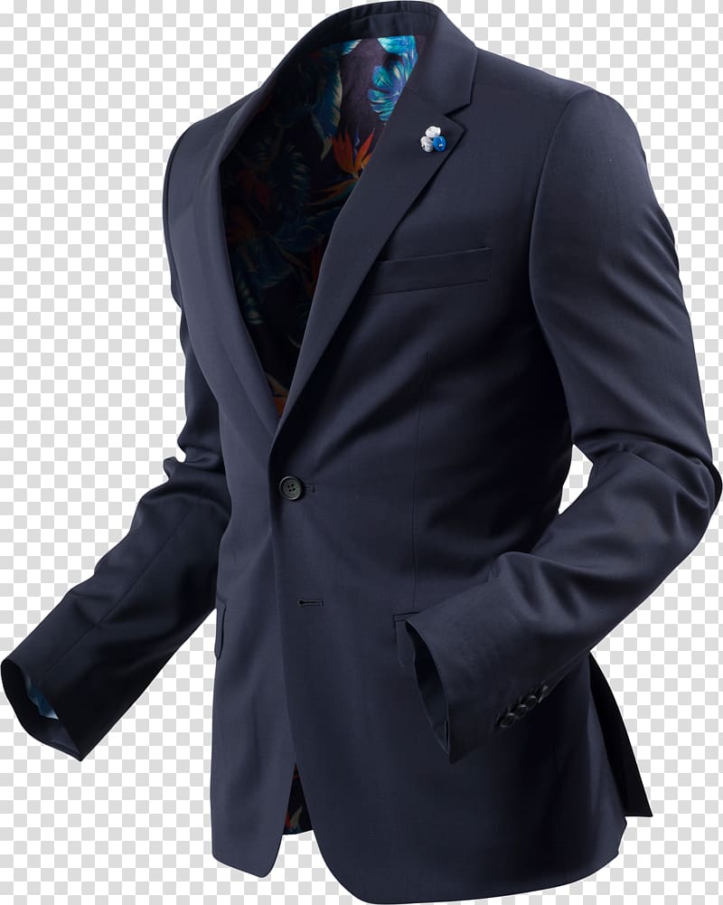 Blazer Shirt Navy blue Twill, low collar transparent background PNG clipart