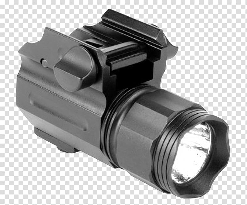 Tactical light Pistol Firearm Flashlight, light transparent background PNG clipart