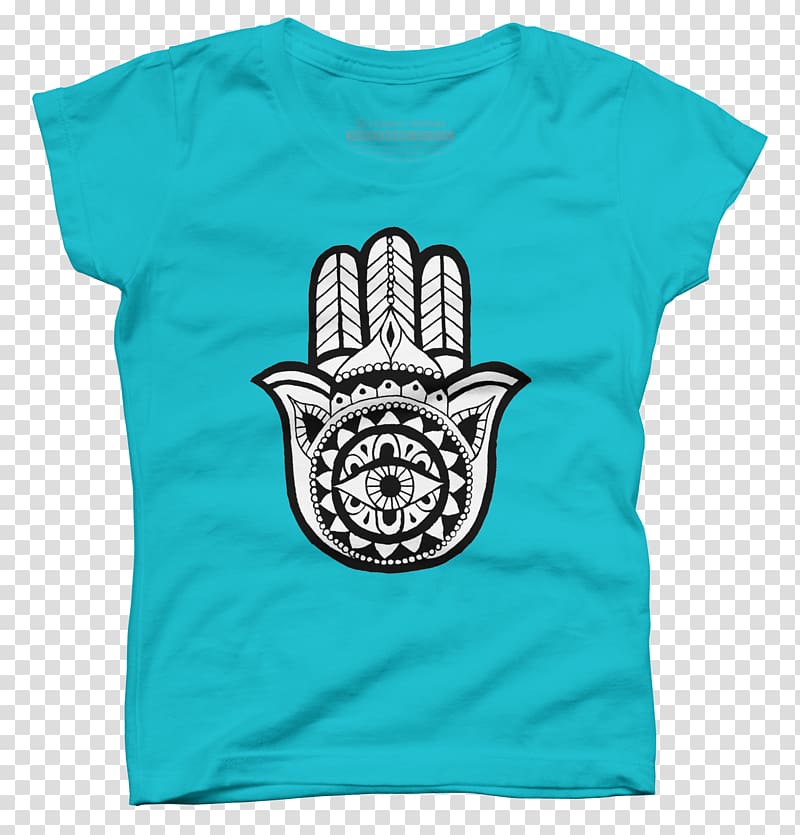 T-shirt Hamsa Hoodie Crew neck, T-shirt transparent background PNG clipart