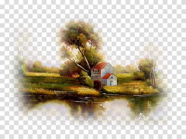 Watercolor painting Landscape Desktop , painting transparent background PNG clipart