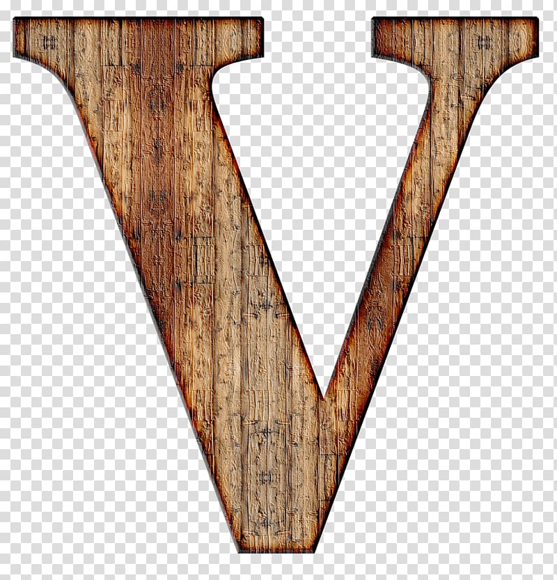 Wooden Capital Letter V transparent PNG - StickPNG