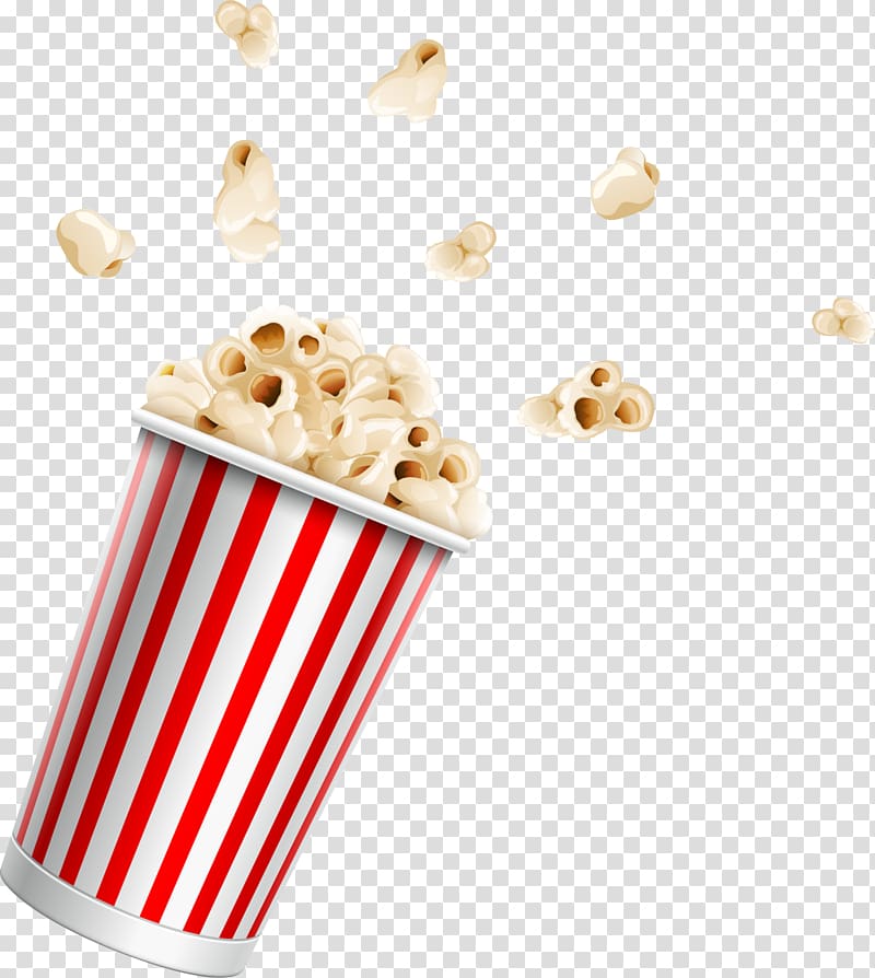 Cinematography Film Illustration, Red cartoon popcorn transparent background PNG clipart