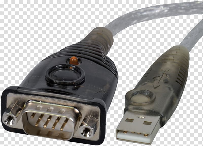 RS-232 Serial port USB adapter Serial communication, USB transparent background PNG clipart