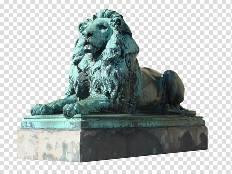Statue Bronze sculpture Classical sculpture, lion statue transparent background PNG clipart