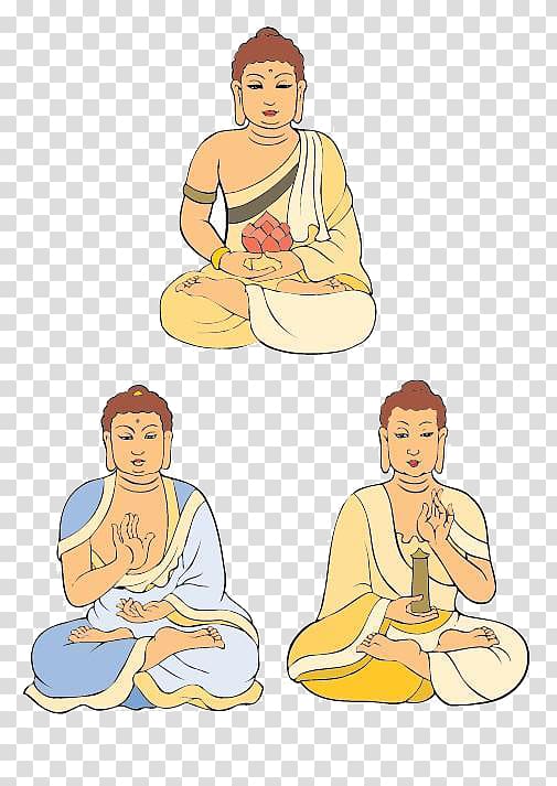 Gautama Buddha Cartoon Zazen Buddhahood Buddhism, buddhist meditation buddha transparent background PNG clipart