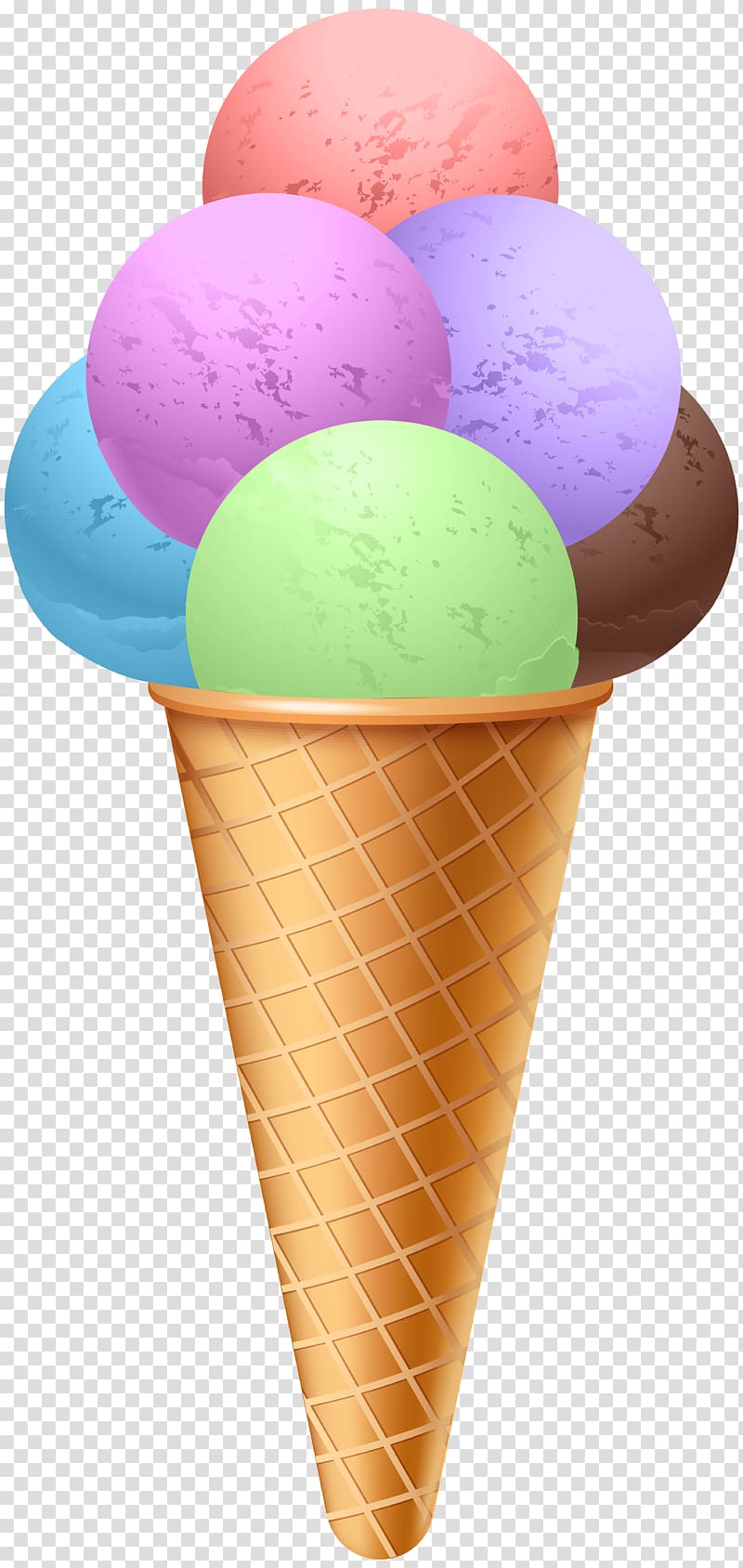 Ice cream cone Gelato Waffle, Big Ice Cream Cone transparent background PNG clipart