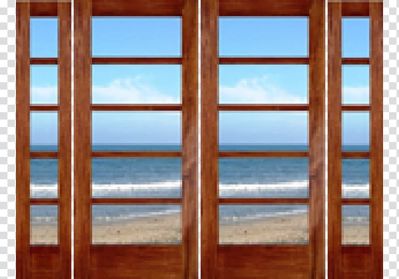 Sash window Wood stain Frames, single glass door transparent background PNG clipart