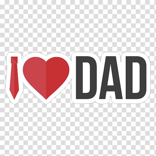 Father's Day Love Mother Sticker, Love you dad transparent background PNG clipart