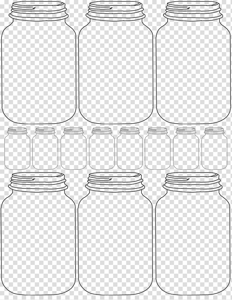 jars sketch art, Paper Mason jar Gift Template, mason jar transparent background PNG clipart
