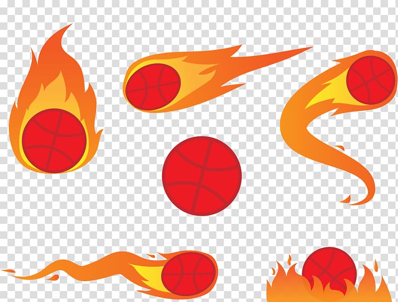 Basketball Fire Flame, Crows basketball scene transparent background PNG clipart