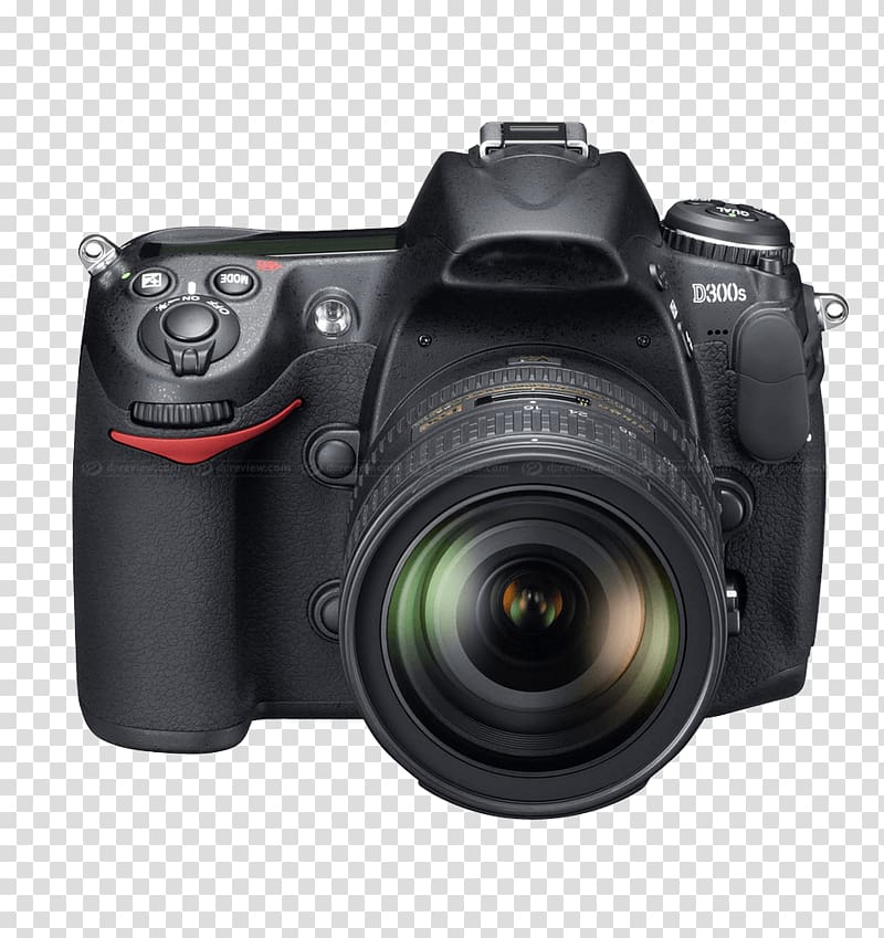 Nikon D3000 Nikon D5100 Nikon D90 Nikon AF-S DX VR Zoom-Nikkor 18-200mm f/3.5-5.6G IF-ED, SLR digital camera front transparent background PNG clipart