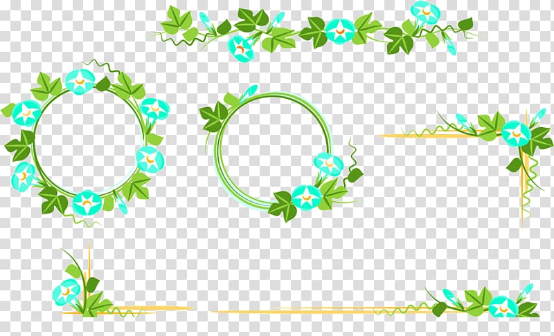 Ipomoea nil Illustration, Grass ring transparent background PNG clipart