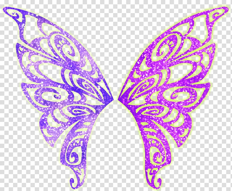 Tecna Bloom Musa Tinker Bell Butterflix, pink butterfly transparent background PNG clipart