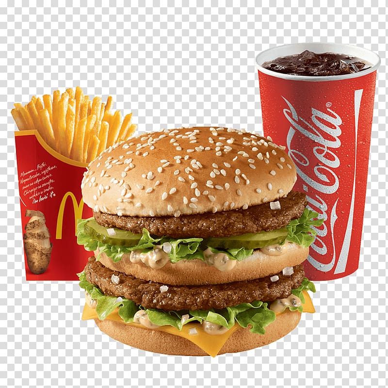 McDonald\'s Big Mac Fast food Hamburger Church\'s Chicken KFC, big mac hamburger transparent background PNG clipart