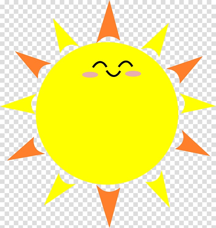 yellow and orange sun illustration, Cartoon Drawing , Sun Cartoon transparent background PNG clipart