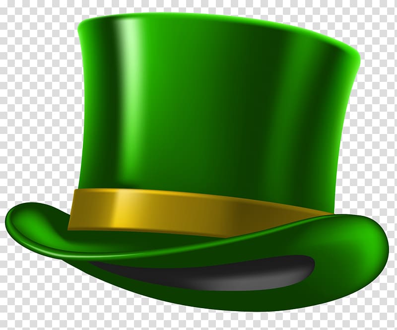 Saint Patrick's top hat , Green St Patricks Day Hat transparent background PNG clipart