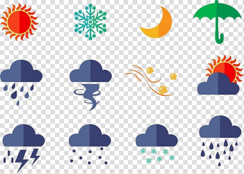 Euclidean Rain Weather Icon, All kinds of weather icon transparent background PNG clipart
