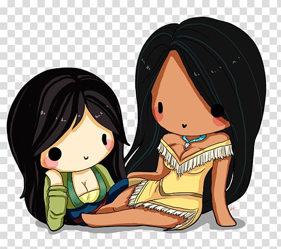 Fa Mulan Pocahontas Chibi The Walt Disney Company Disney Princess, pocahontas transparent background PNG clipart