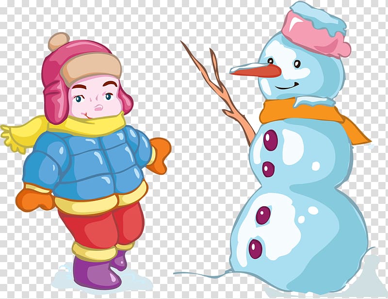 Snowman Drawing , Children and snowman transparent background PNG clipart