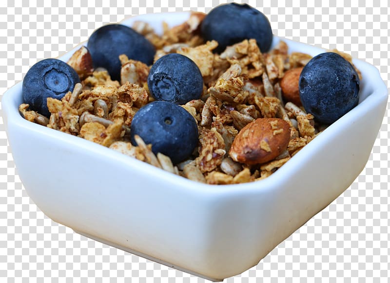 Breakfast cereal Muesli Food Vegetarian cuisine, blueberry transparent background PNG clipart