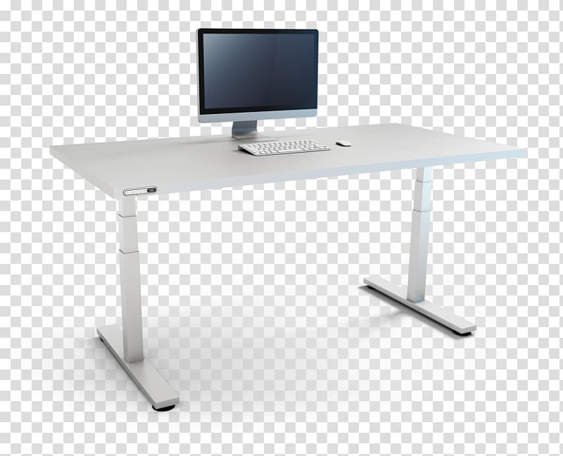 Standing desk Table Human factors and ergonomics Linak, white office tables transparent background PNG clipart