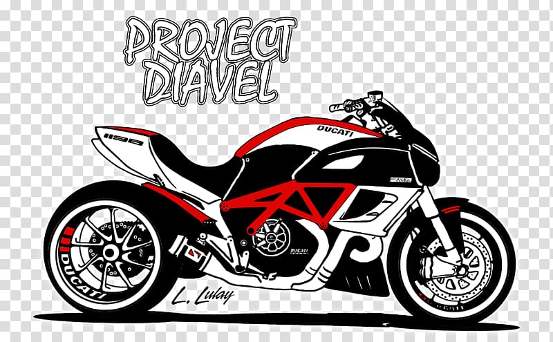 Car Motorcycle Ducati Diavel Drawing, ducati transparent background PNG clipart