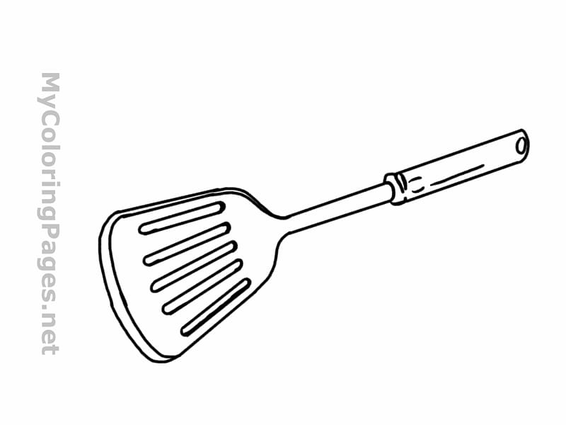 Barbecue grill Spatula Kitchen utensil Coloring book, Spatula Sketch transparent background PNG clipart