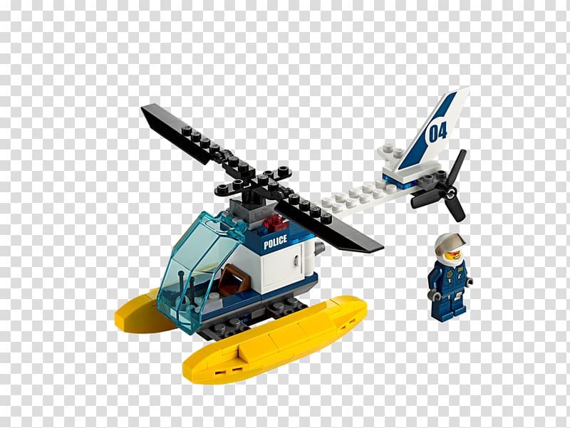 Helicopter Amazon.com LEGO 60068 City Crooks' Hideout Lego City Police aviation, helicopter transparent background PNG clipart