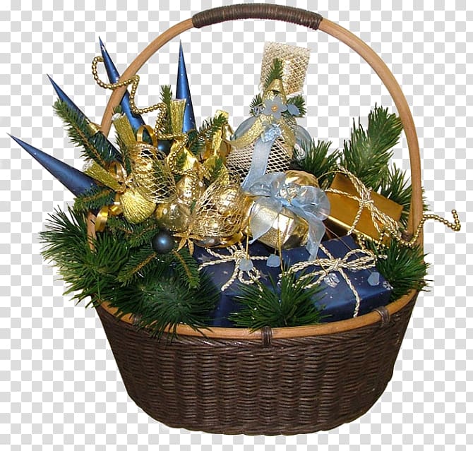 Food Gift Baskets Hamper Christmas ornament, christmas transparent background PNG clipart